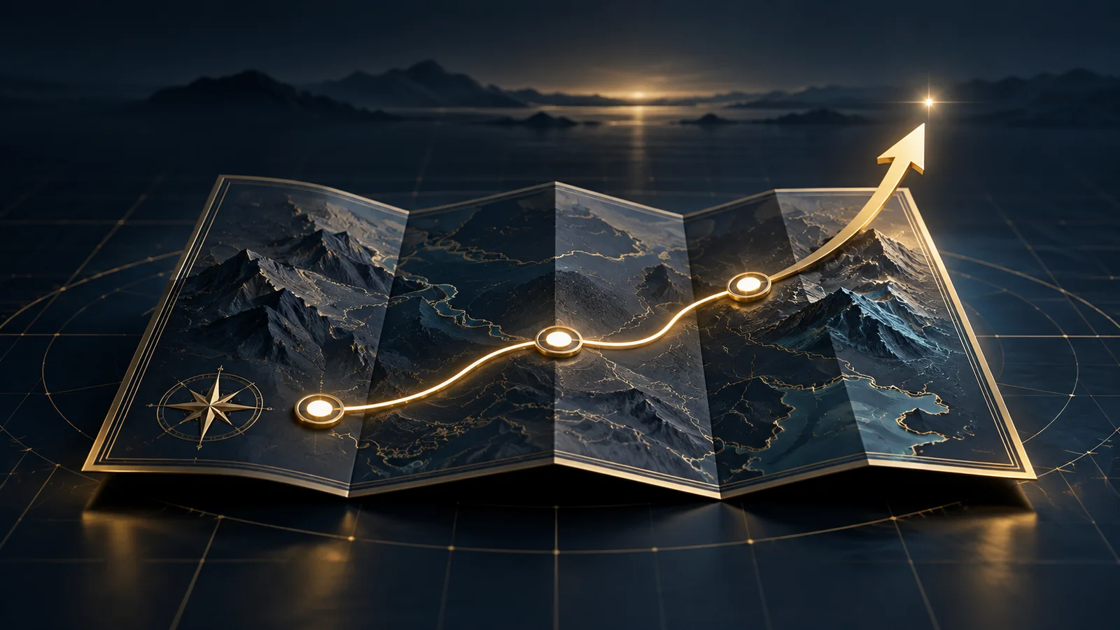 Mapa estratégico con una ruta ascendente para el curso MLI